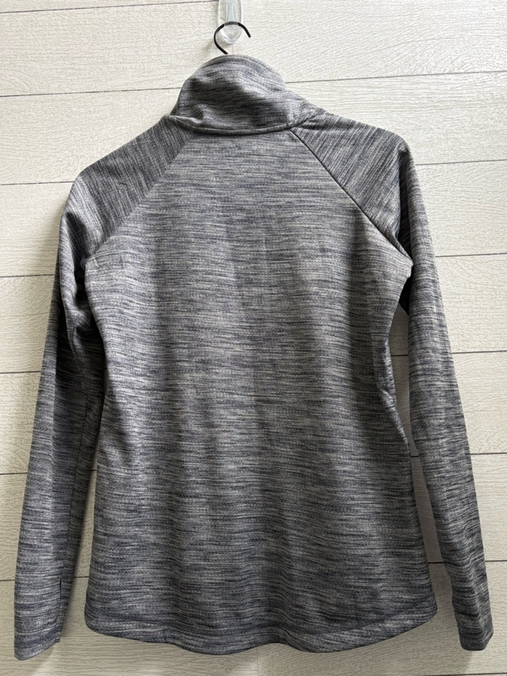 IBKUL Heathered Asymmetrical Quarter Zip Pullover Top UPF 50+ Gray Small - Picture 9 of 12